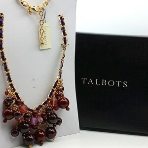NWT TALBOTS CHA CHA CLUSTER BEAD NECKLACE NEW IN BOX